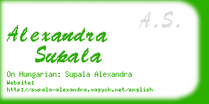 alexandra supala business card